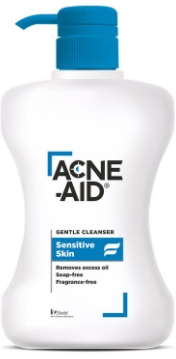 Acne-Aid Gentle Cleanser 500ml. (สีฟ้า หัวปั๊ม) สูตรอ่อนโยน